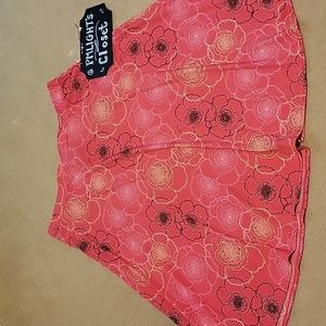 George Skirt Large Stretch Floral Pink Yellow White Black